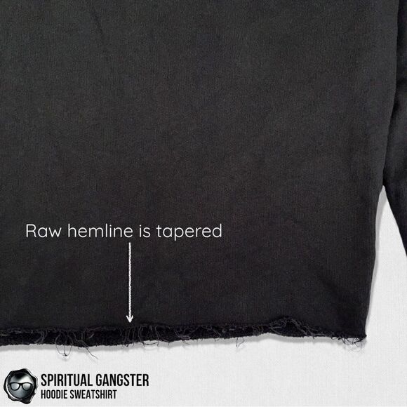 SPIRITUAL
GANGSTER WOMEN’S COTTON GIVE LOVE RAGLAN HOODIE SWEATSHIRT IN BLACK - Picture 4 of 11